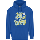 Joy On the Way New Baby Pregnancy Pregnant Mens 80% Cotton Hoodie Royal Blue