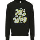 Joy On the Way New Baby Pregnancy Pregnant Mens Sweatshirt Jumper Black