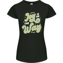 Joy On the Way New Baby Pregnancy Pregnant Womens Petite Cut T-Shirt Black