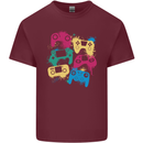 Joystick Art Gaming Gamer Controller Video Game Mens Cotton T-Shirt Tee Top Maroon