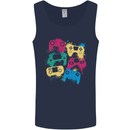 Joystick Art Gaming Gamer Controller Video Game Mens Vest Tank Top Navy Blue