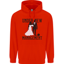 Just Married Under New Management Childrens Kids Hoodie Bright Red