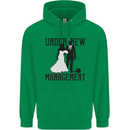 Just Married Under New Management Childrens Kids Hoodie Irish Green