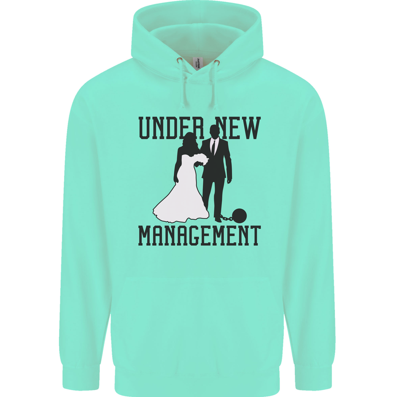 Just Married Under New Management Childrens Kids Hoodie Peppermint