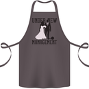 Just Married Under New Management Cotton Apron 100% Organic Dark Grey