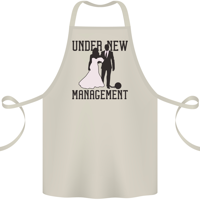 Just Married Under New Management Cotton Apron 100% Organic Natural
