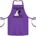 Just Married Under New Management Cotton Apron 100% Organic Purple
