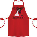 Just Married Under New Management Cotton Apron 100% Organic Red