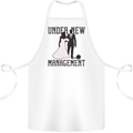 Just Married Under New Management Cotton Apron 100% Organic White