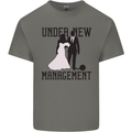 Just Married Under New Management Kids T-Shirt Childrens Charcoal