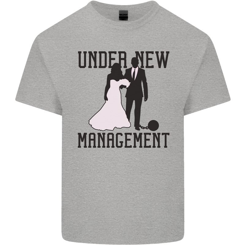 Just Married Under New Management Kids T-Shirt Childrens Sports Grey