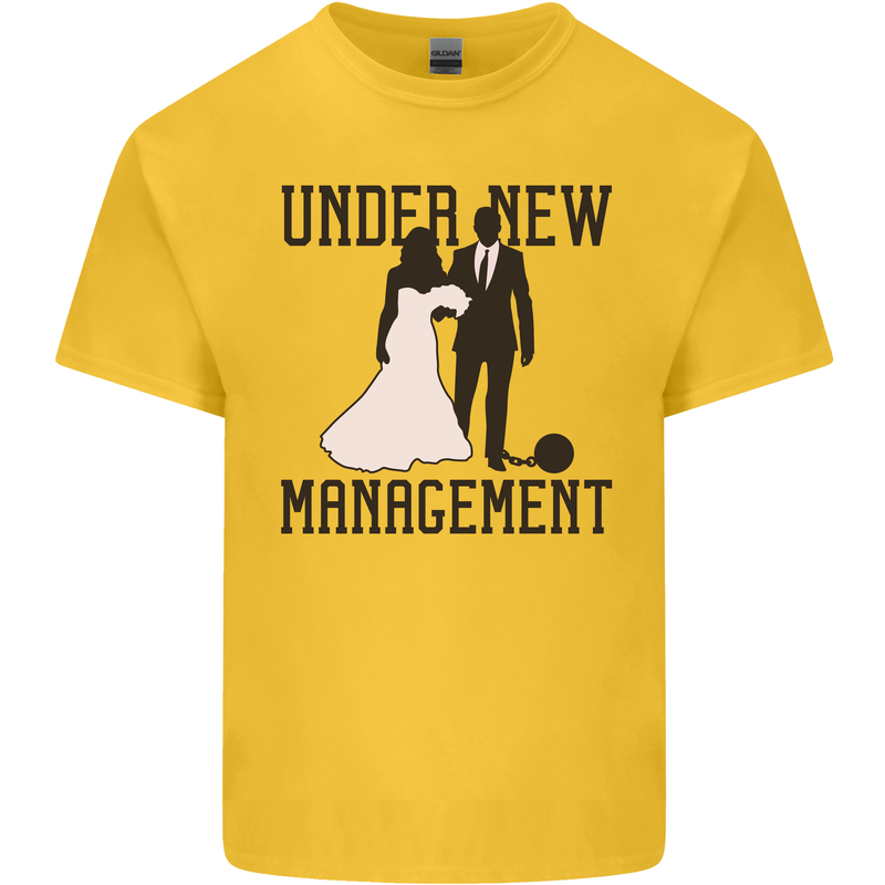 Just Married Under New Management Kids T-Shirt Childrens Yellow