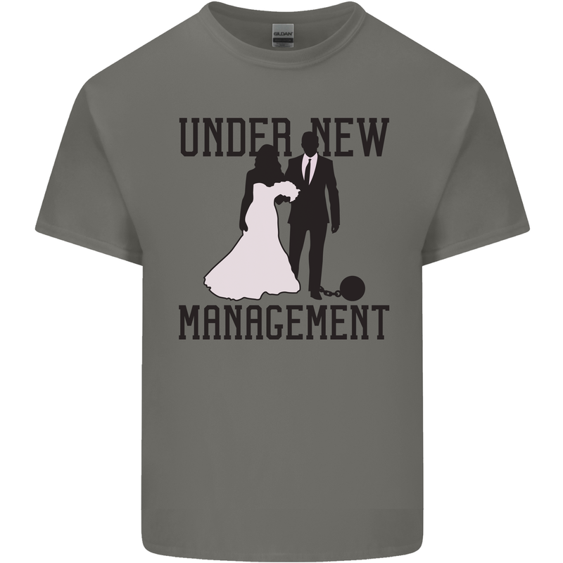 Just Married Under New Management Mens Cotton T-Shirt Tee Top Charcoal
