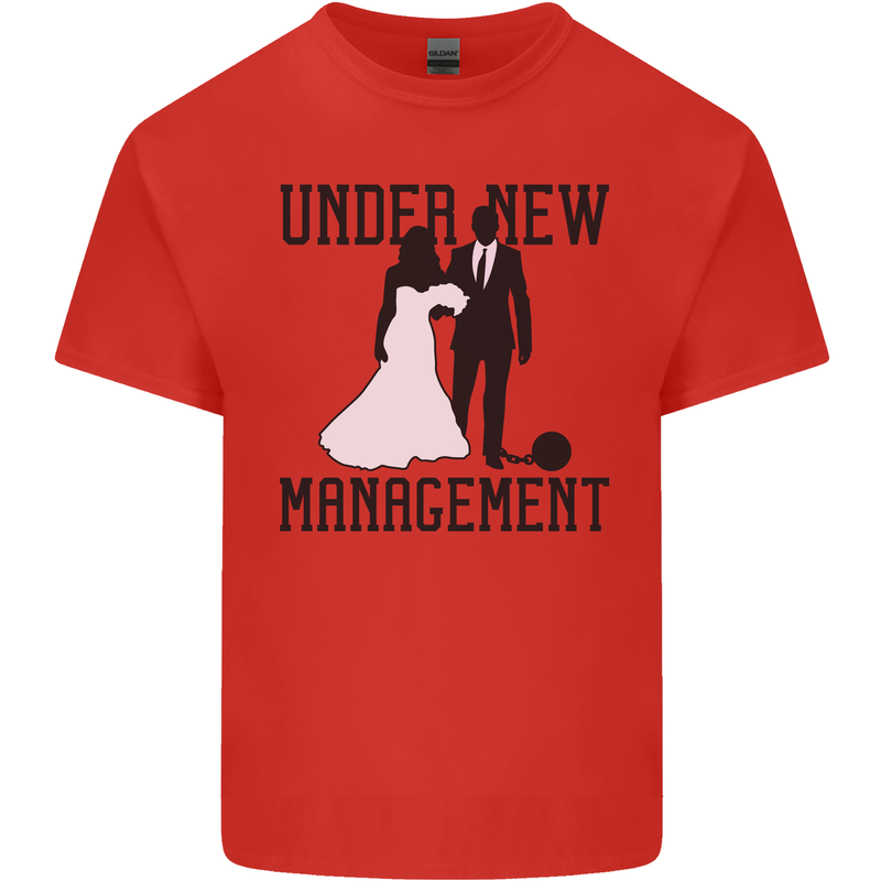 Just Married Under New Management Mens Cotton T-Shirt Tee Top Red