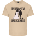 Just Married Under New Management Mens Cotton T-Shirt Tee Top Sand