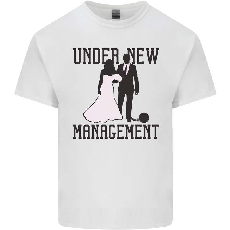 Just Married Under New Management Mens Cotton T-Shirt Tee Top White