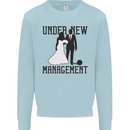 Just Married Under New Management Mens Sweatshirt Jumper Light Blue