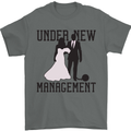 Just Married Under New Management Mens T-Shirt 100% Cotton Charcoal