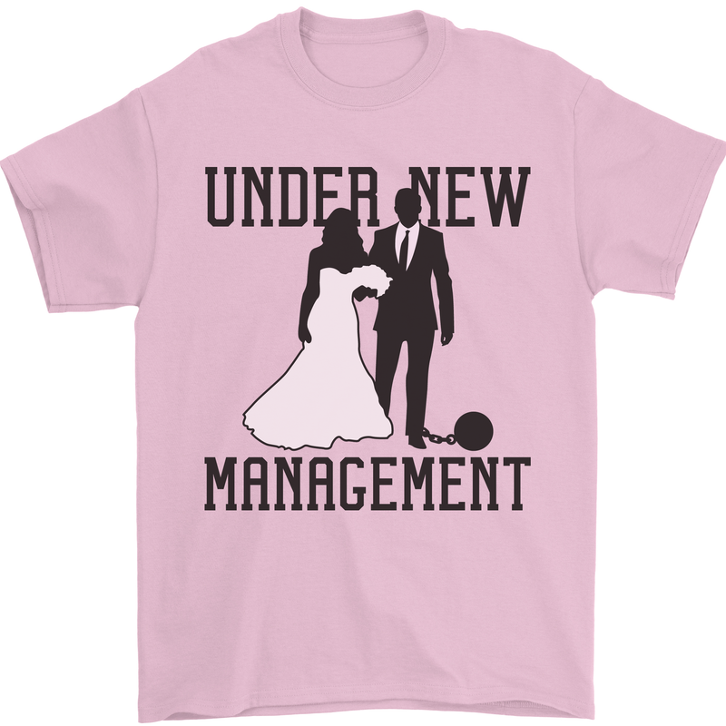Just Married Under New Management Mens T-Shirt 100% Cotton Light Pink