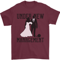 Just Married Under New Management Mens T-Shirt 100% Cotton Maroon