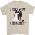 Just Married Under New Management Mens T-Shirt 100% Cotton Sand