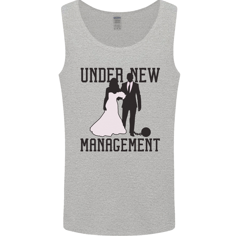 Just Married Under New Management Mens Vest Tank Top Sports Grey