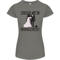 Just Married Under New Management Womens Petite Cut T-Shirt Charcoal