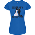 Just Married Under New Management Womens Petite Cut T-Shirt Royal Blue