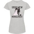 Just Married Under New Management Womens Petite Cut T-Shirt Sports Grey