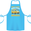 Just a Boy Who Loves Buses Bus Driver Cotton Apron 100% Organic Turquoise