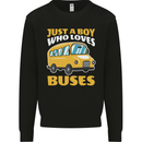 Just a Boy Who Loves Buses Bus Driver Mens Sweatshirt Jumper Black