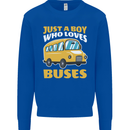 Just a Boy Who Loves Buses Bus Driver Mens Sweatshirt Jumper Royal Blue