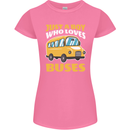 Just a Boy Who Loves Buses Bus Driver Womens Petite Cut T-Shirt Azalea
