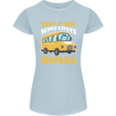 Just a Boy Who Loves Buses Bus Driver Womens Petite Cut T-Shirt Light Blue