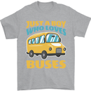 Just a Boy Who Loves Buses Bus Mens T-Shirt 100% Cotton Sports Grey