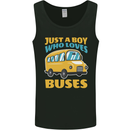 Just a Boy Who Loves Buses Bus Mens Vest Tank Top Black