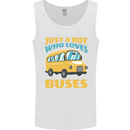Just a Boy Who Loves Buses Bus Mens Vest Tank Top White