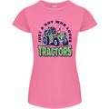 Just a Boy Who Loves Tractors Farmer Womens Petite Cut T-Shirt Azalea