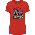 Just a Boy Who Loves Tractors Farmer Womens Wider Cut T-Shirt Red