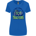 Just a Boy Who Loves Tractors Farmer Womens Wider Cut T-Shirt Royal Blue