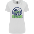 Just a Boy Who Loves Tractors Farmer Womens Wider Cut T-Shirt White