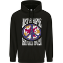 Just a Hippy That Likes to Fish Fishing Fisherman Childrens Kids Hoodie Black