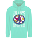 Just a Hippy That Likes to Fish Fishing Fisherman Childrens Kids Hoodie Peppermint