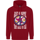 Just a Hippy That Likes to Fish Fishing Fisherman Childrens Kids Hoodie Red