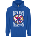 Just a Hippy That Likes to Fish Fishing Fisherman Childrens Kids Hoodie Royal Blue