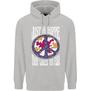 Just a Hippy That Likes to Fish Fishing Fisherman Childrens Kids Hoodie Sports Grey