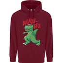 Karat-Rex Karate T-Rex Dinosaur Mens 80% Cotton Hoodie Maroon