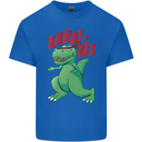 Karat-Rex Karate T-Rex Dinosaur Mens Cotton T-Shirt Tee Top Royal Blue