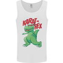 Karat-Rex Karate T-Rex Dinosaur Mens Vest Tank Top White