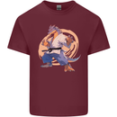 Karate Dragon Martial Arts MMA Mens Cotton T-Shirt Tee Top Maroon